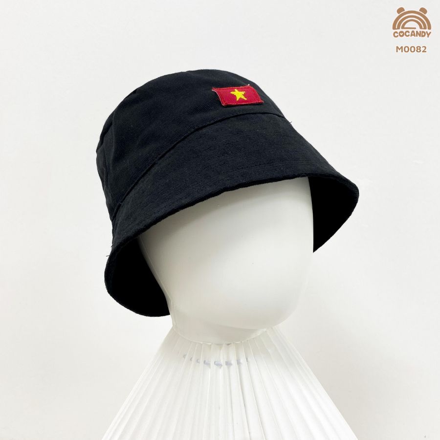 Mũ bucket ĐEN cờ Tổ Quốc