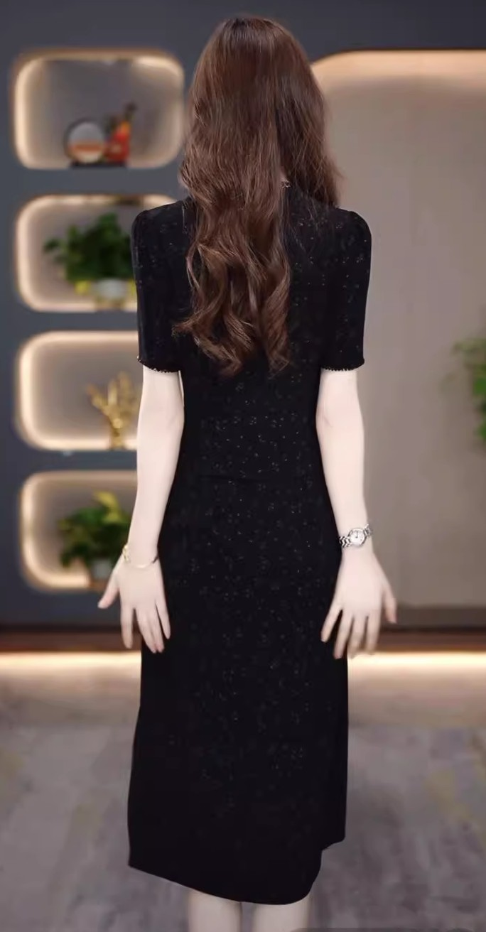 17975-Đầm suông dáng peplum kết nút tàu vạt lệch  cách điệu( lụa bi,lót)_thumbnail_1