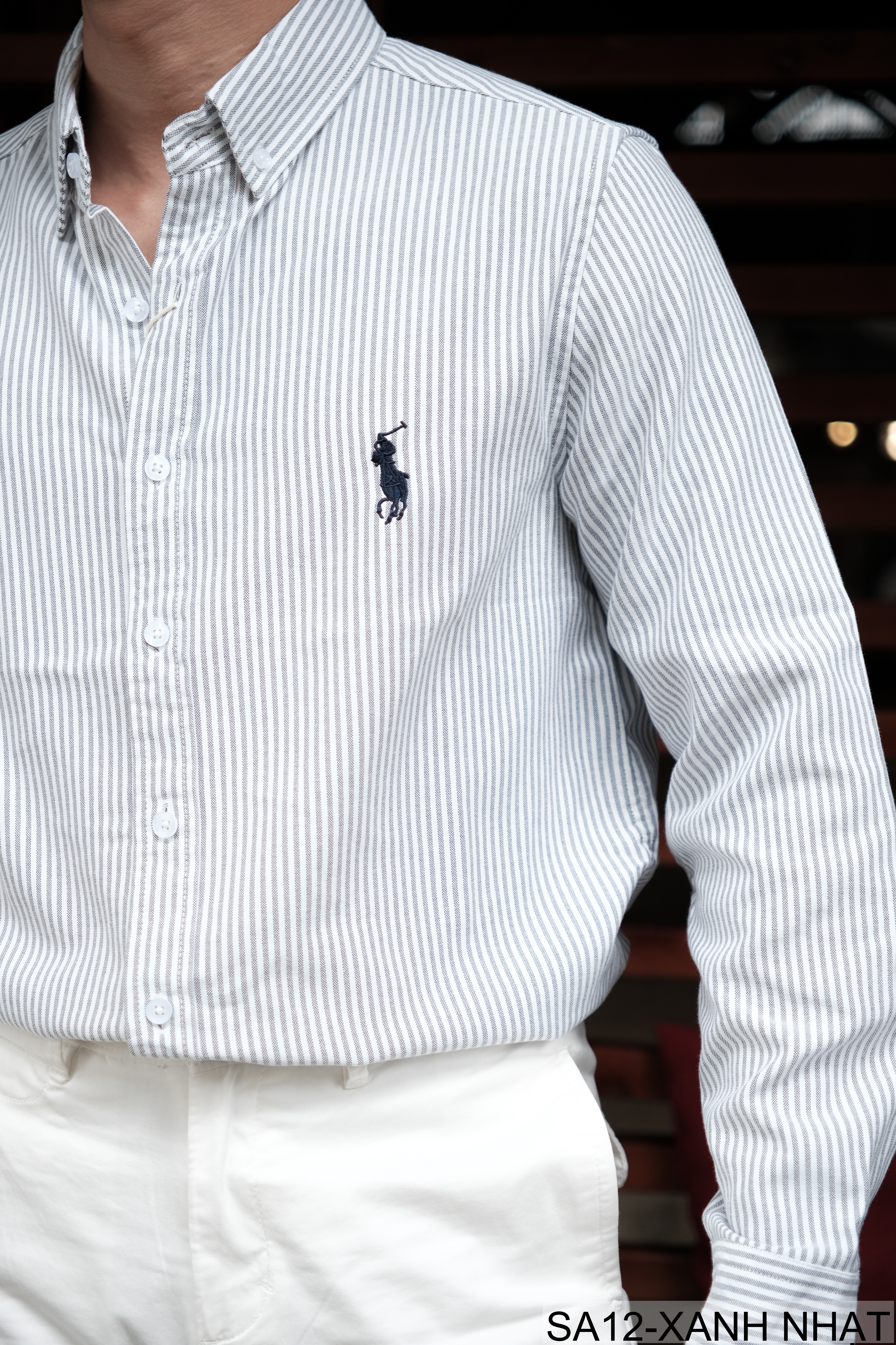 SA12 - Áo sơ mi nam dài tay sọc ngang phong cách Nhật Bản, chất cotton mềm mại, dáng rộng thoải mái_thumbnail_5
