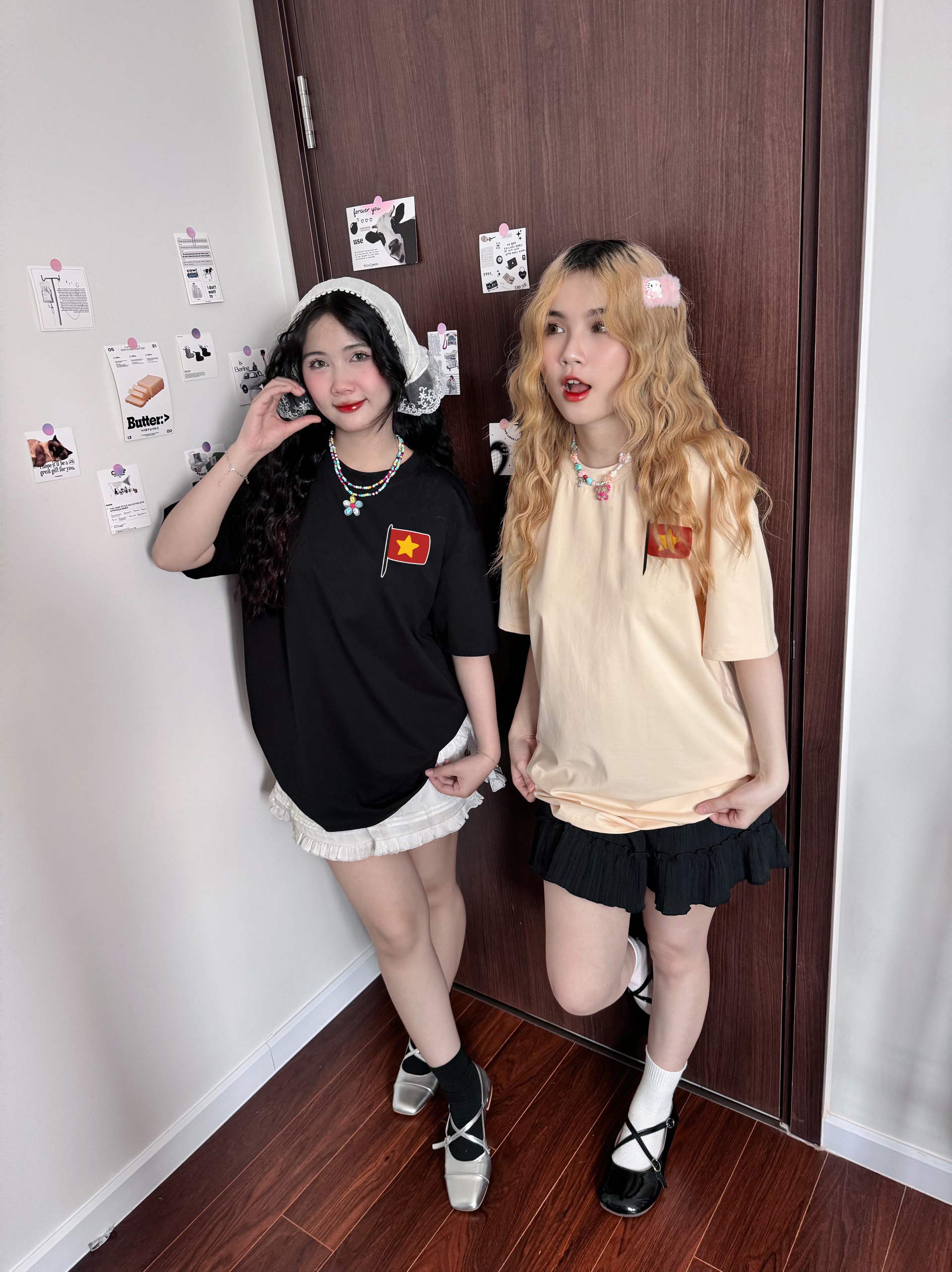 Áo thun Việt Nam tôi yêu form rộng 2120 Miucho cổ tròn vải cotton 4c 220gsm thoáng mát in mix_thumbnail_5