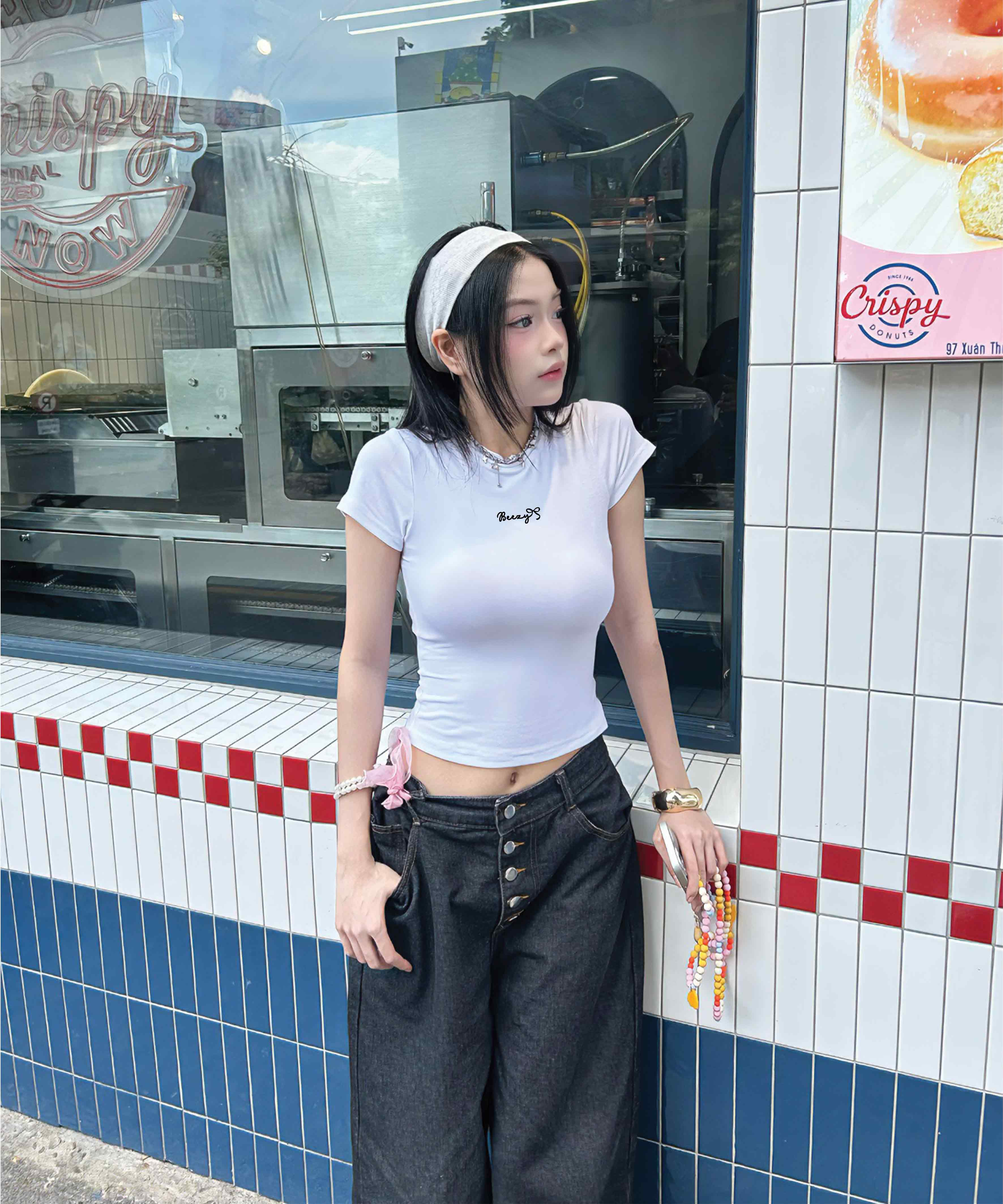 Áo baby tee ôm body local brand Beezy vải visco thoáng mát cổ tròn in basic 2681_thumbnail_4