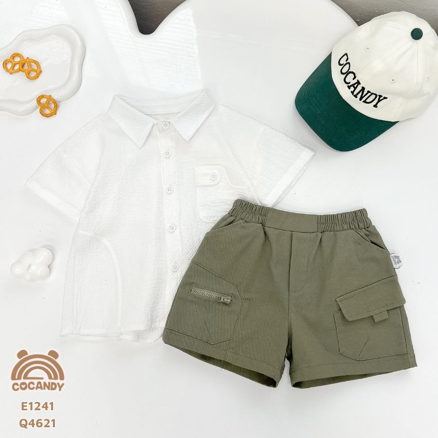 Quần cộc kaki XANH RÊU 2 túi khóa kéo_thumbnail_6