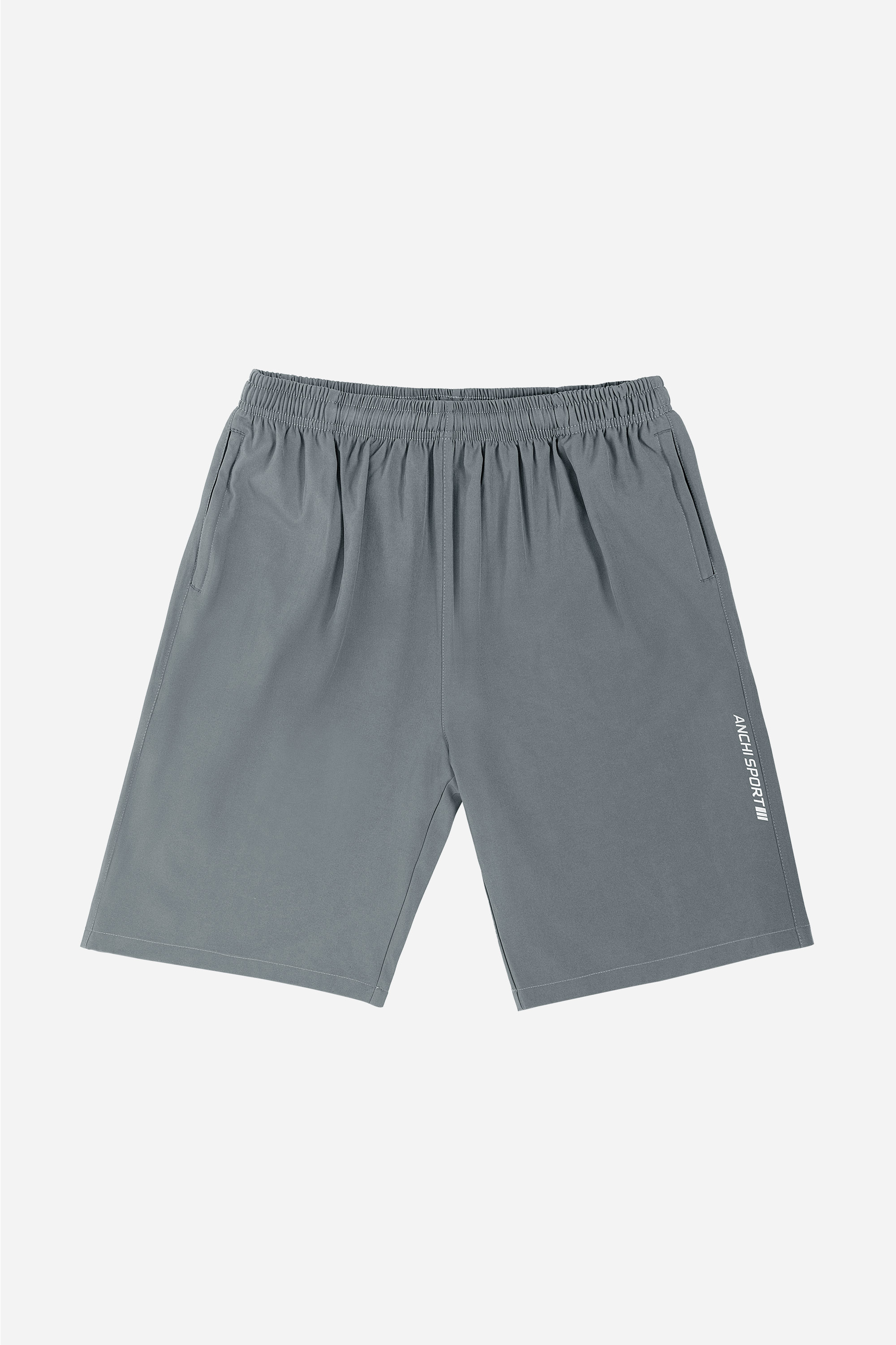 Quần Soọc Gió Exdry Nam Trung Niên ANCHI Dáng Suông Dài Qua Gối Màu Ghi Nhạt