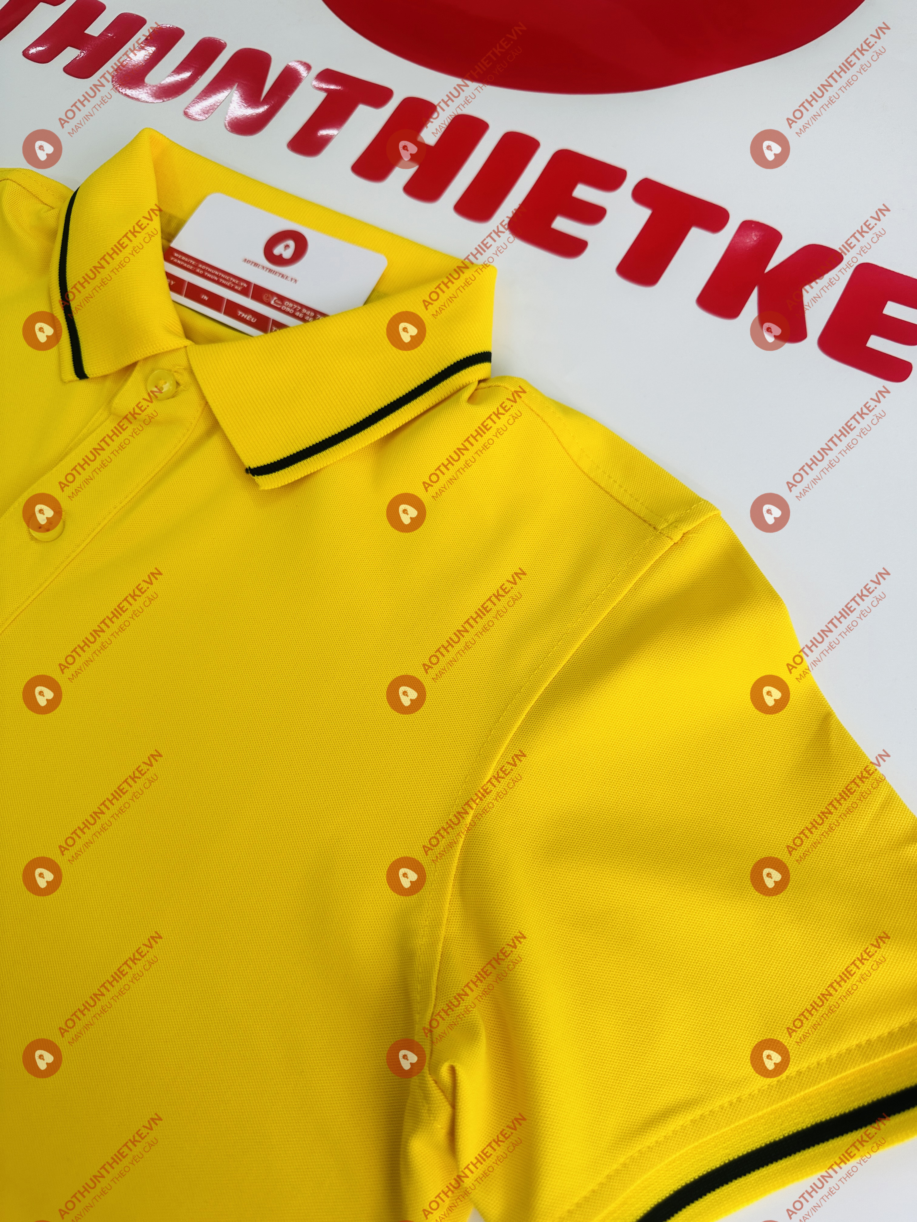 Áo Đồng Phục Polo 1 Sọc Vàng_thumbnail_1