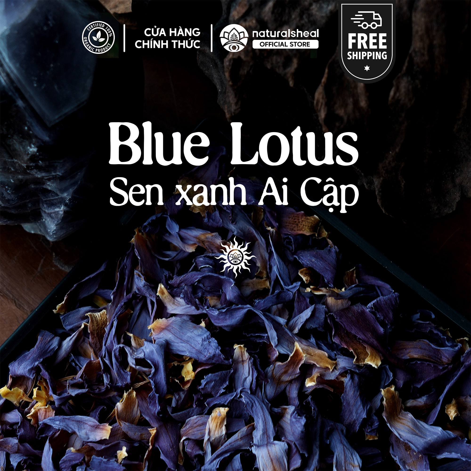 Blue Lotus - Sen Xanh Ai Cập - Cánh hoa lặt thủ công - Nguyên Liệu Thô | Hoa Khô