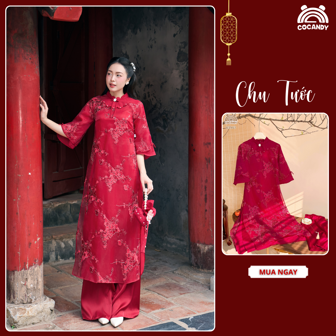 Bộ áo dài ĐỎ Chu Tước NỮ