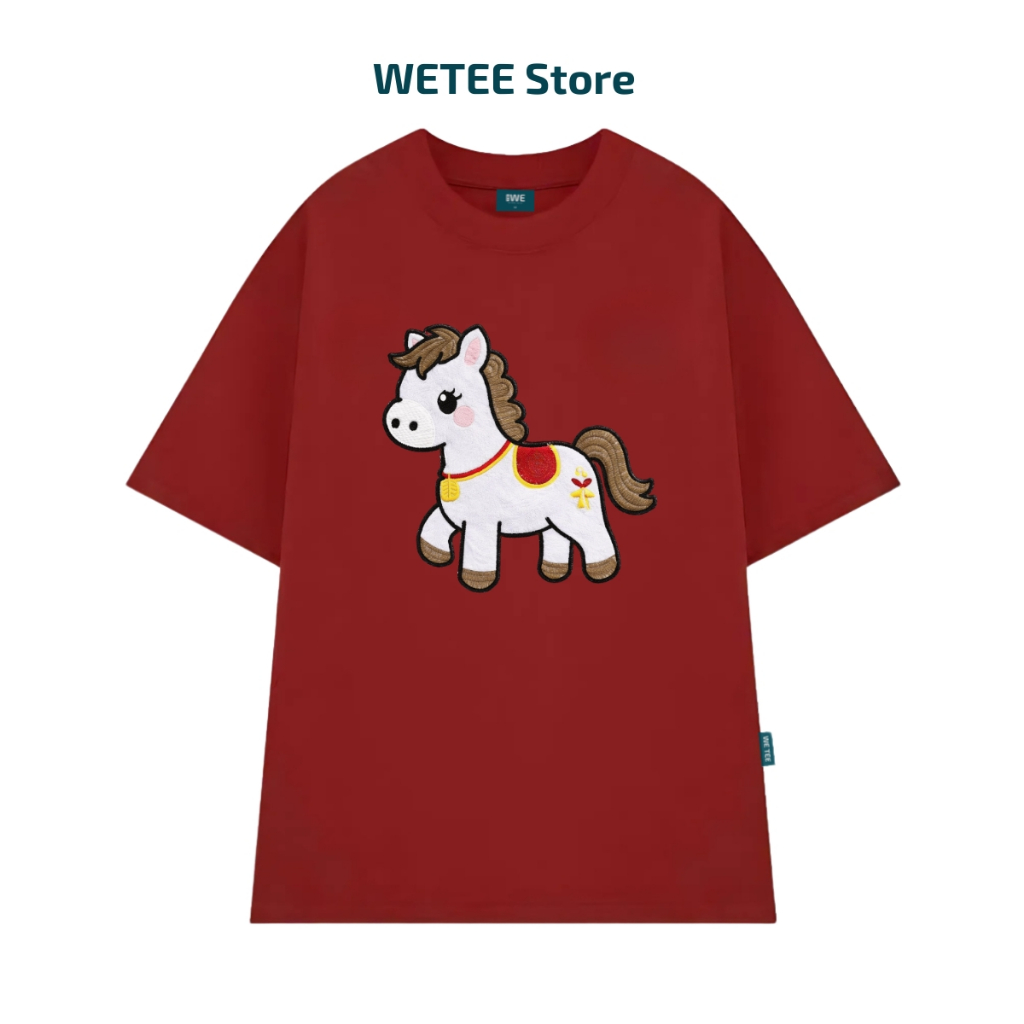 Áo thun unisex UX30-1128 in hình Ngựa trắng dáng oversized WETEE_thumbnail_1