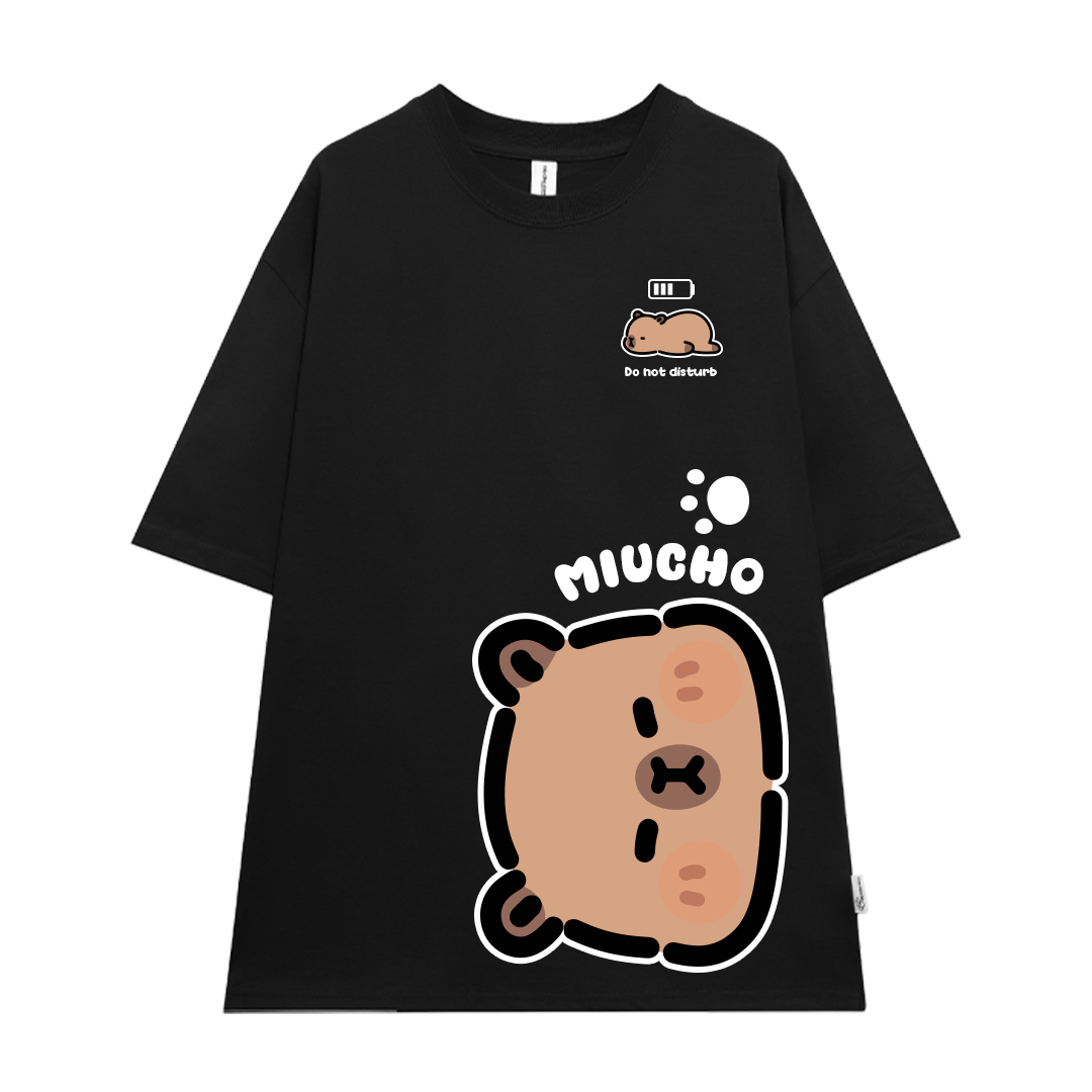 Áo thun Capybara form rộng local brand ATD1222 Miucho tay ngắn cổ tròn in mix_thumbnail_12
