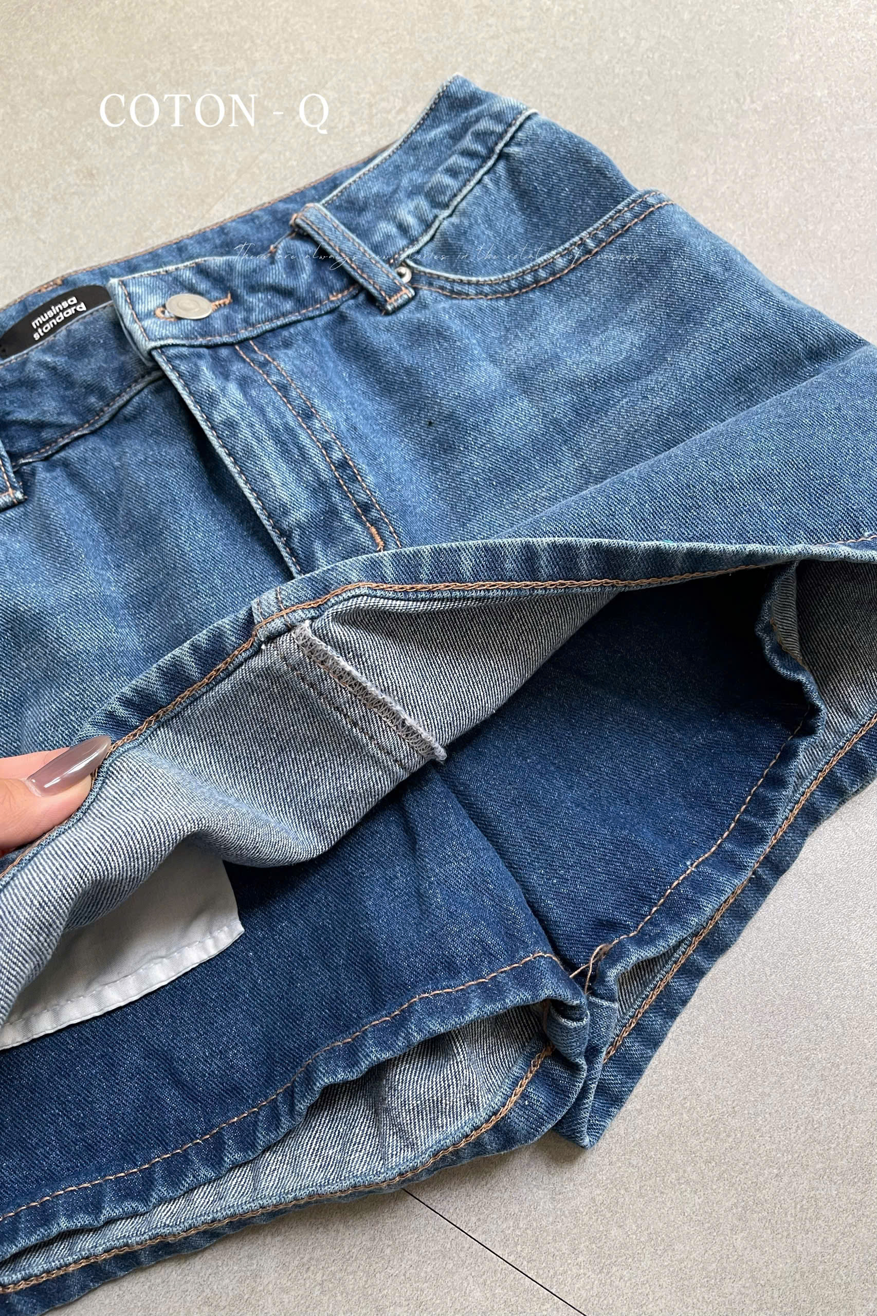 Chân váy jean ngắn có quần trong ( NHẠT )_thumbnail_9