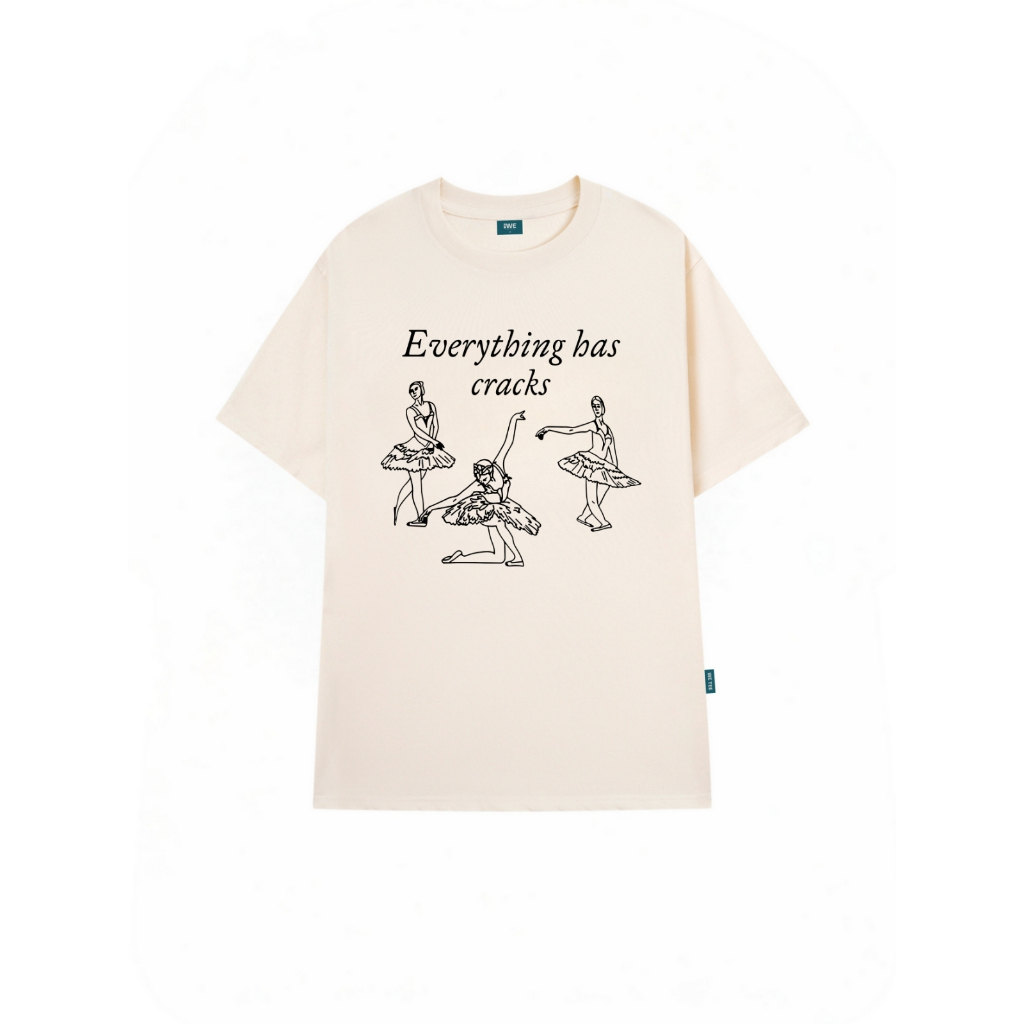 Áo phông nữ girl phố Everything has cracks local brand We Tee - WU0932