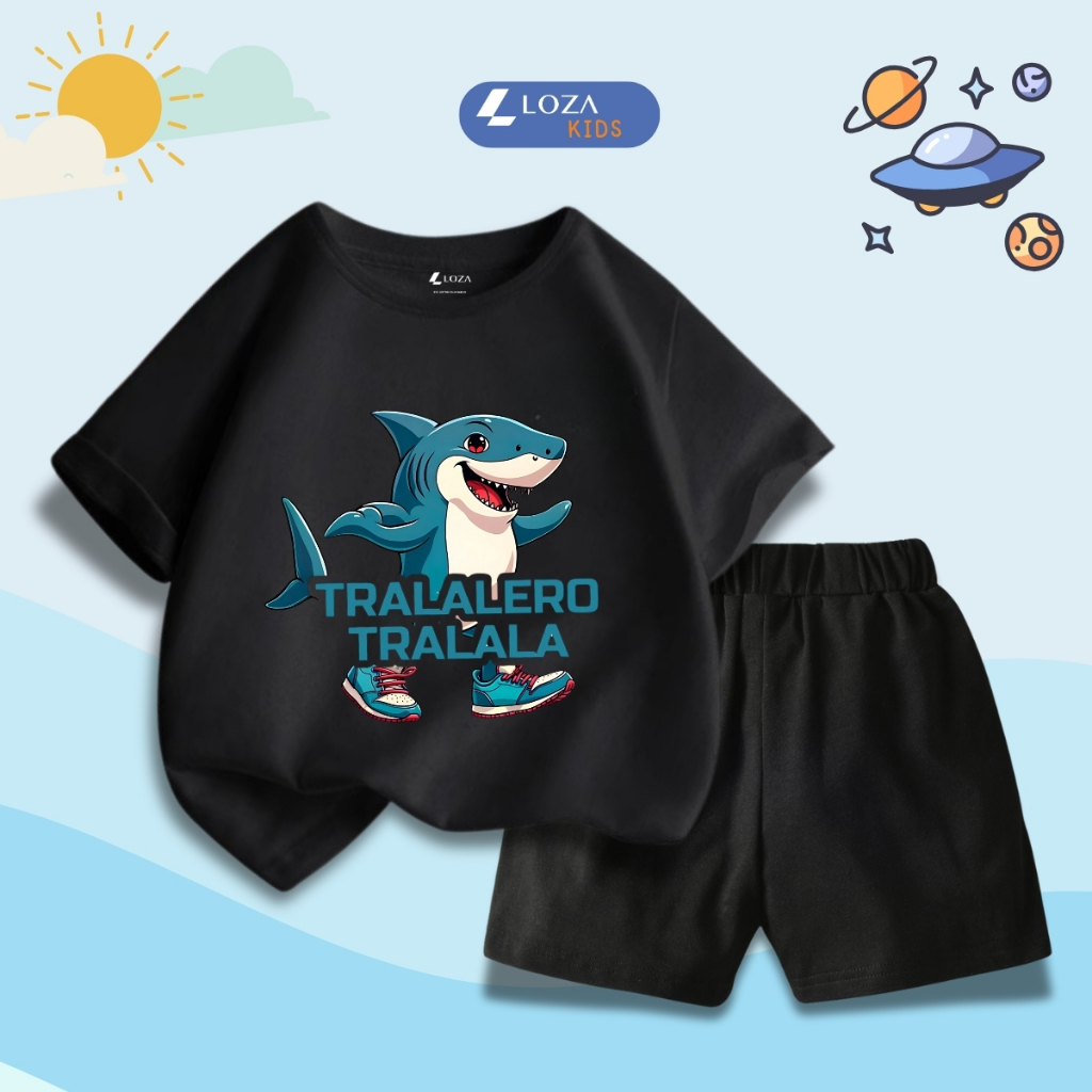 Bộ đồ bé trai in hình Tralalero Tralala -  Loza Kids SB386_thumbnail_1