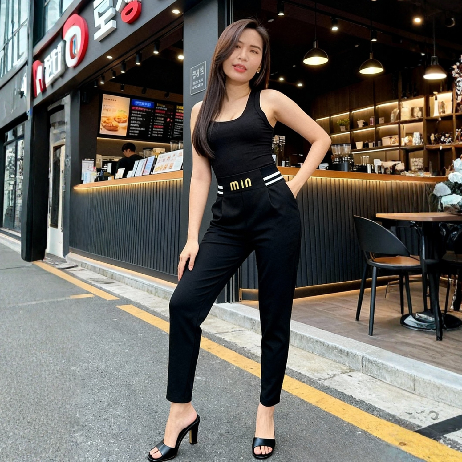 Quần Baggy umi MIN siêu thoải mái chất vải umi Hàn cao cấp co giãn 4 chiều