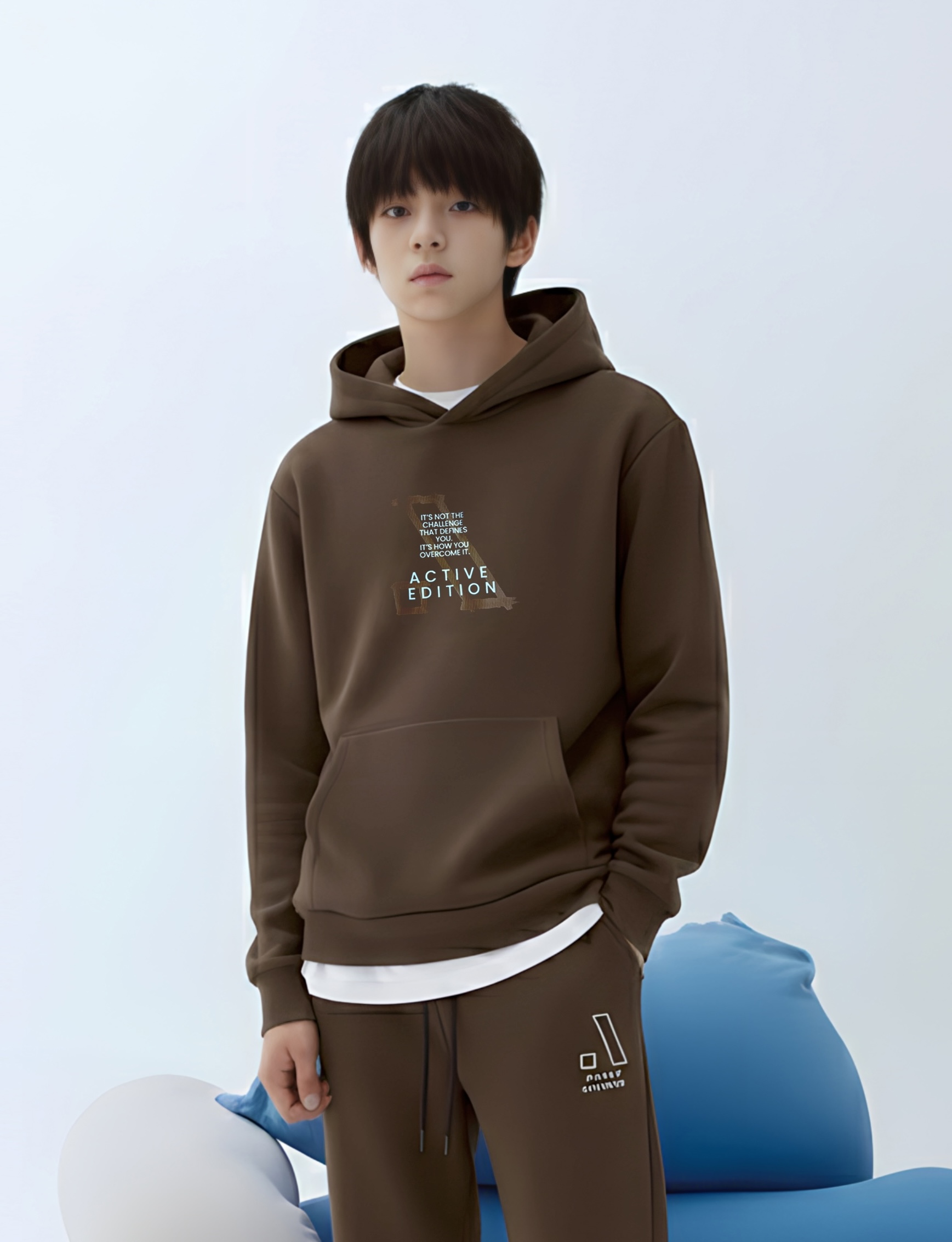 Áo nỉ hoodie màu nâu socola