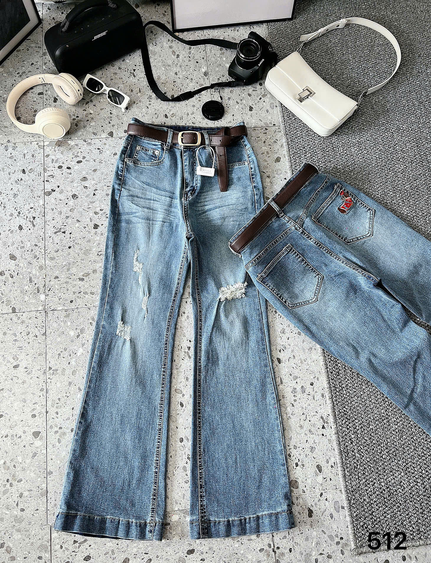 BIGSIZE NỮ - Quần jean ống loe rách thêu T-QJ512_thumbnail_11