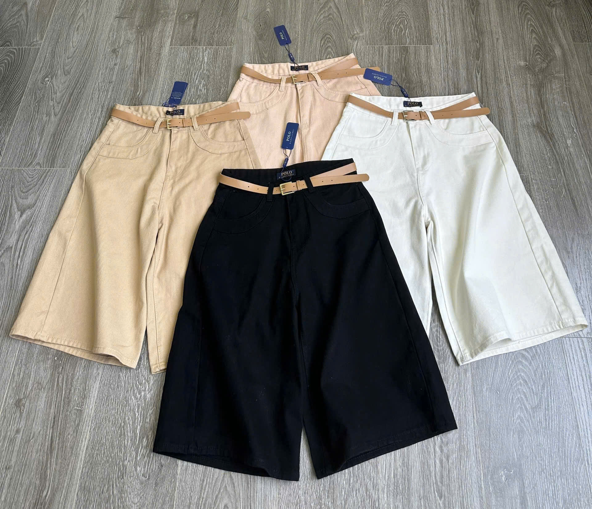 HQ31 Quần ngố kèm belt ( NÂU )