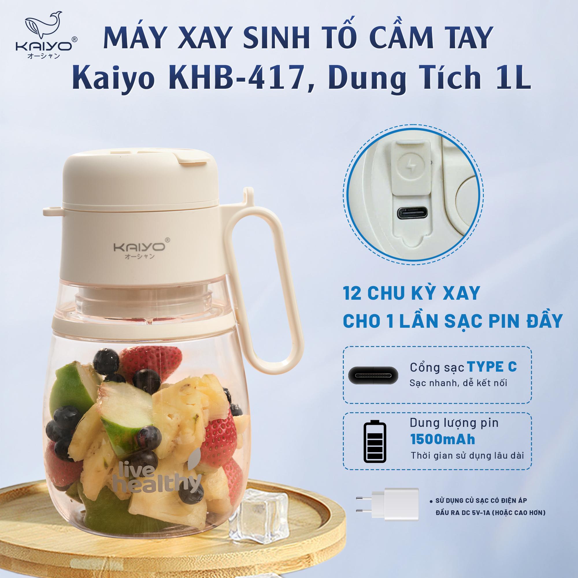 MÁY XAY SINH TỐ CẦM TAY KAIYO KHB-417 1L