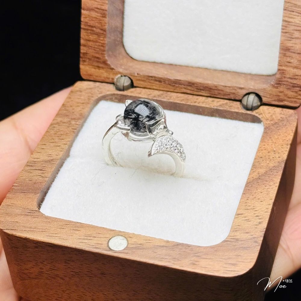 N168 - Nhẫn bạc hồ ly mix đá phong thủy các loại_thumbnail_1