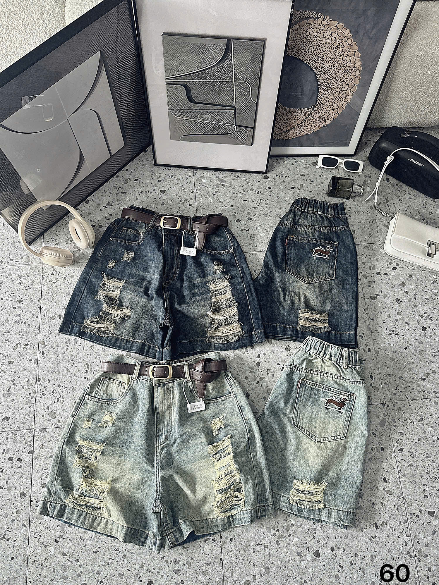 BIGSIZE NỮ- Quần short ngố lưng thun thêu cún T-QSJ60_thumbnail_4