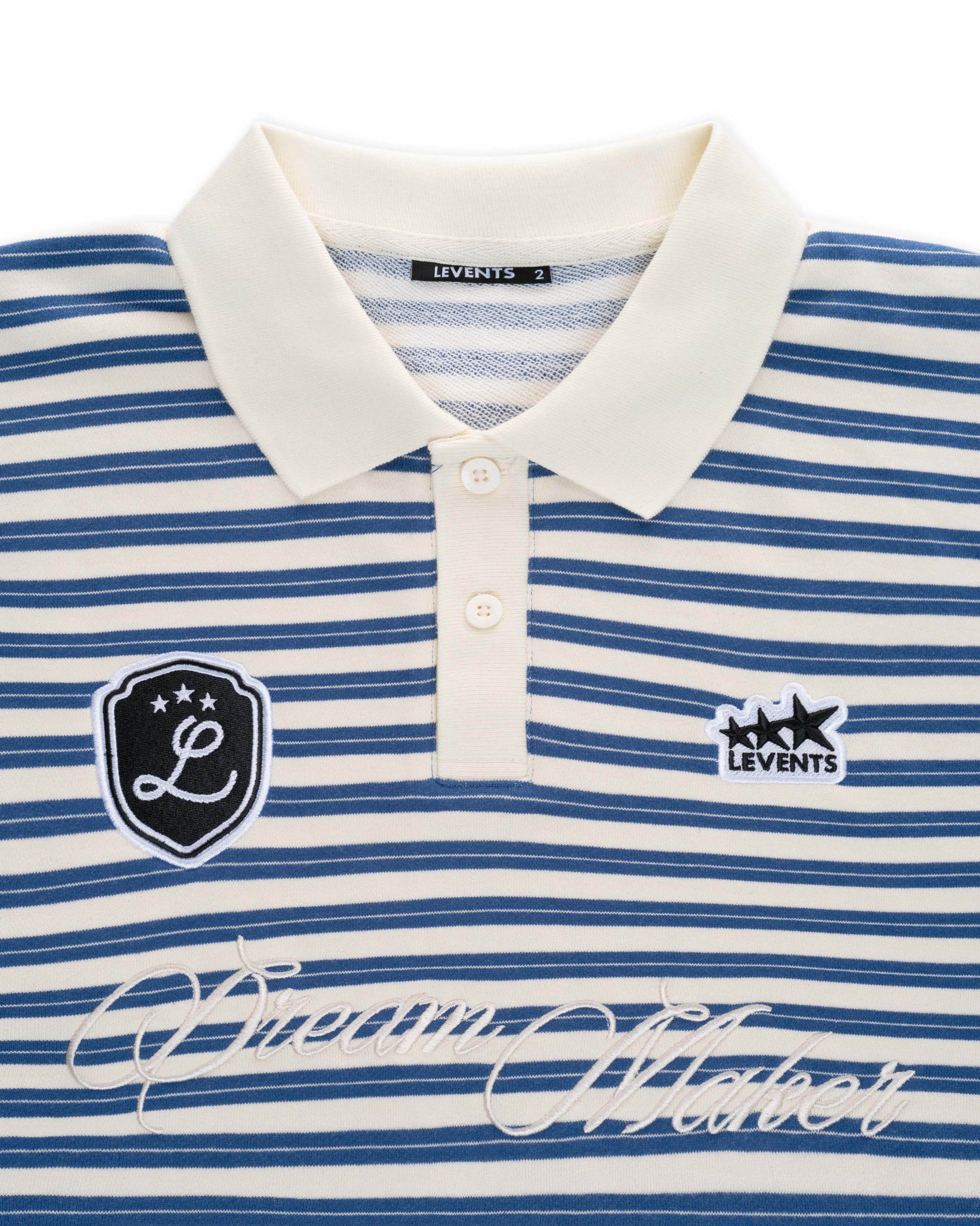 Levents® Striped Long Sleeve Boxy Polo Shirt_thumbnail_2