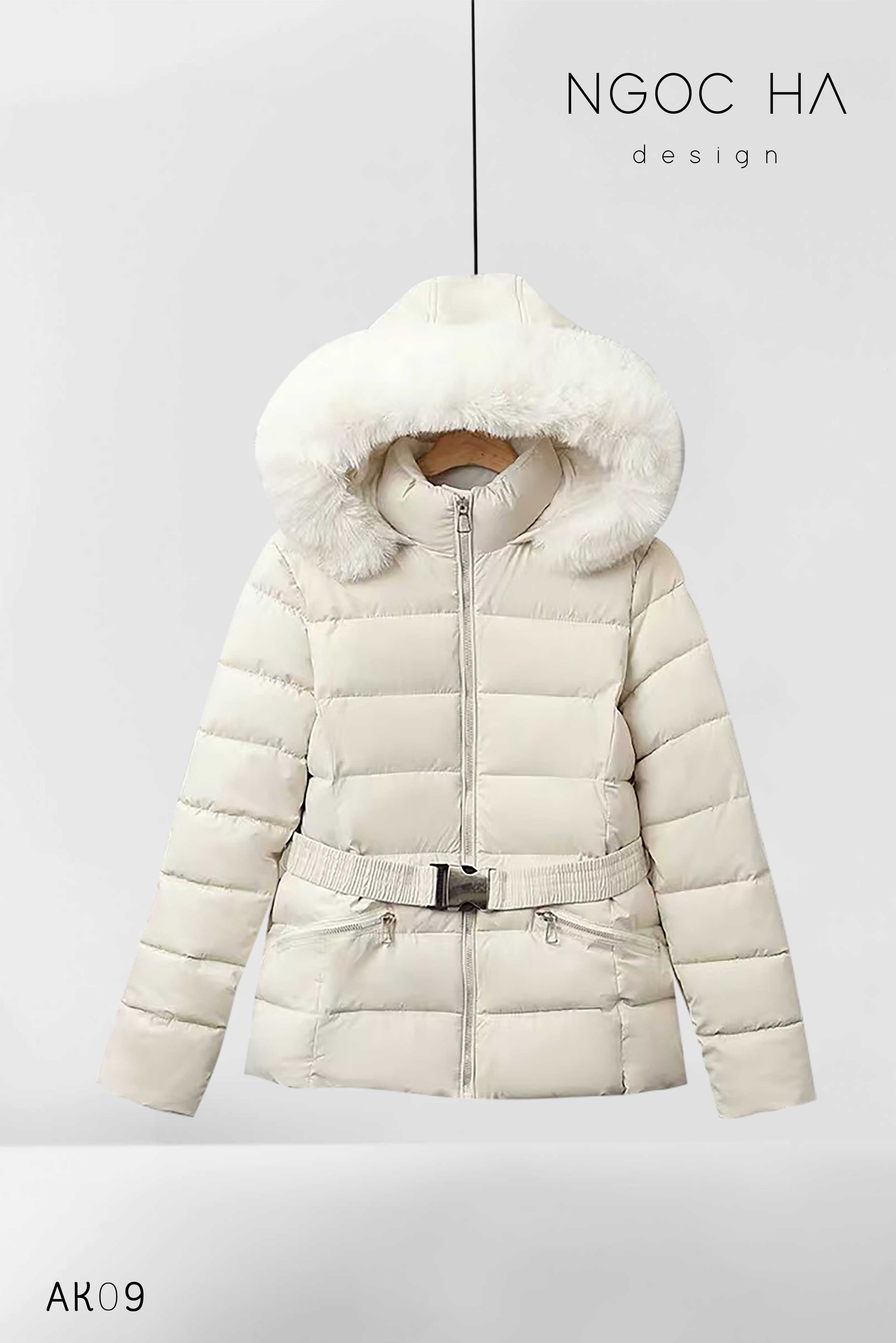 Áo Phao Mũ lông Kèm Đai Eo AK09_thumbnail_4