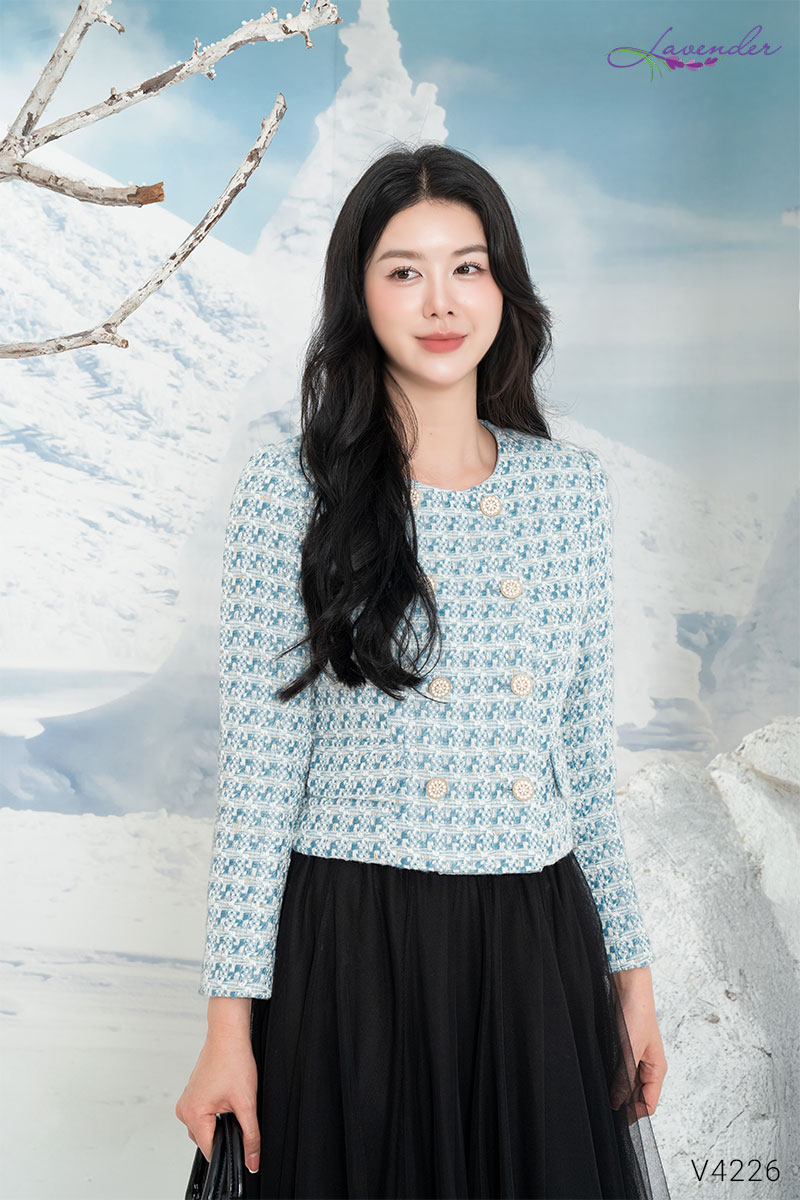 Áo dạ tweed xanh V4226_thumbnail_3
