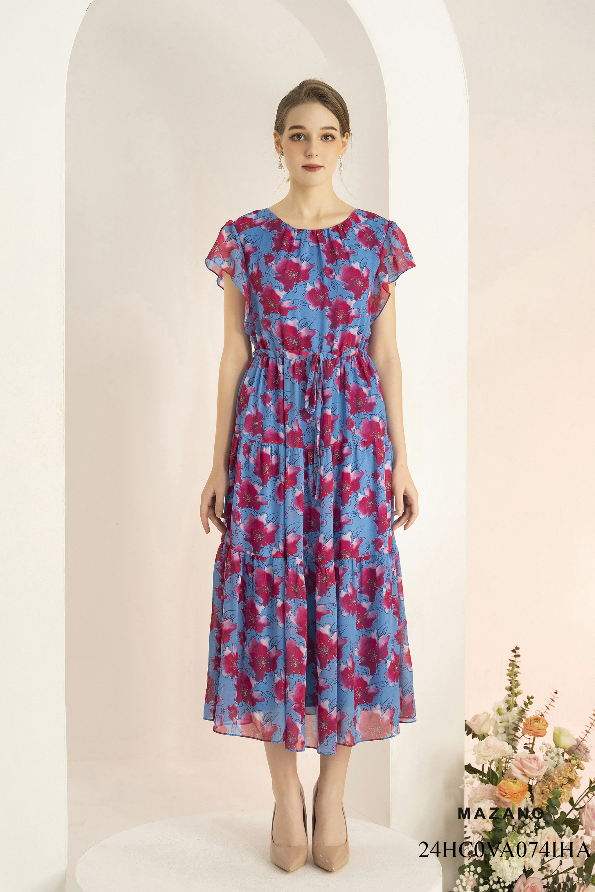 Đầm Maxi Hoạ Tiết Hoa Nhiệt Đới_thumbnail_0