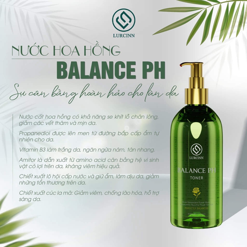 Nước Hoa Hồng Lurcinn Balance pH Toner 500ml_thumbnail_3