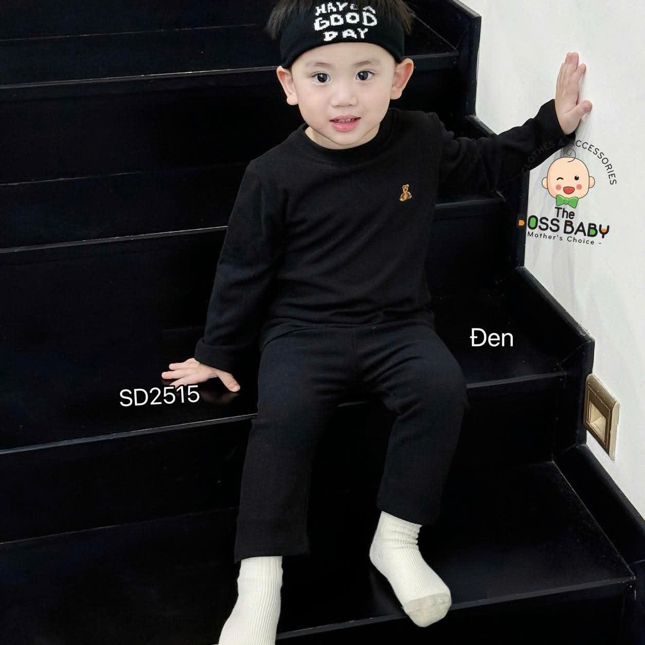 Set bộ nỉ giữ nhiệt trơn thêu gấu GAP_thumbnail_3