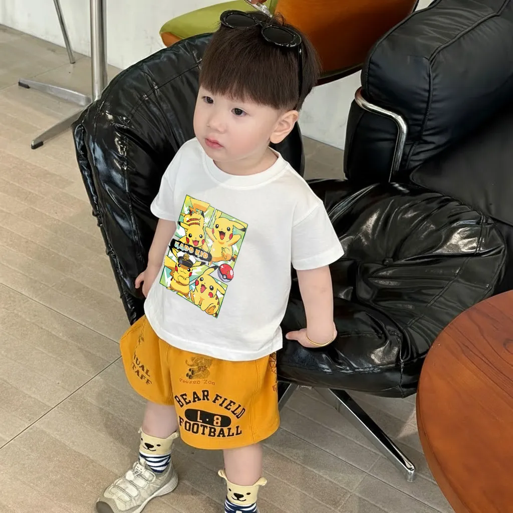 Áo thun bé trai bé gái hoạt hình Kado vải cotton thoáng mát tay ngắn cổ tròn in artwork 2972_thumbnail_3