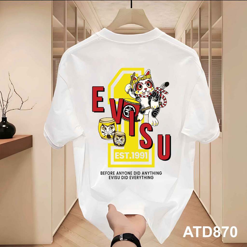 Áo thun nam evisu form rộng local brand ATD870 Miucho Iconic tay ngắn vải cotton cổ tròn in mix_thumbnail_3