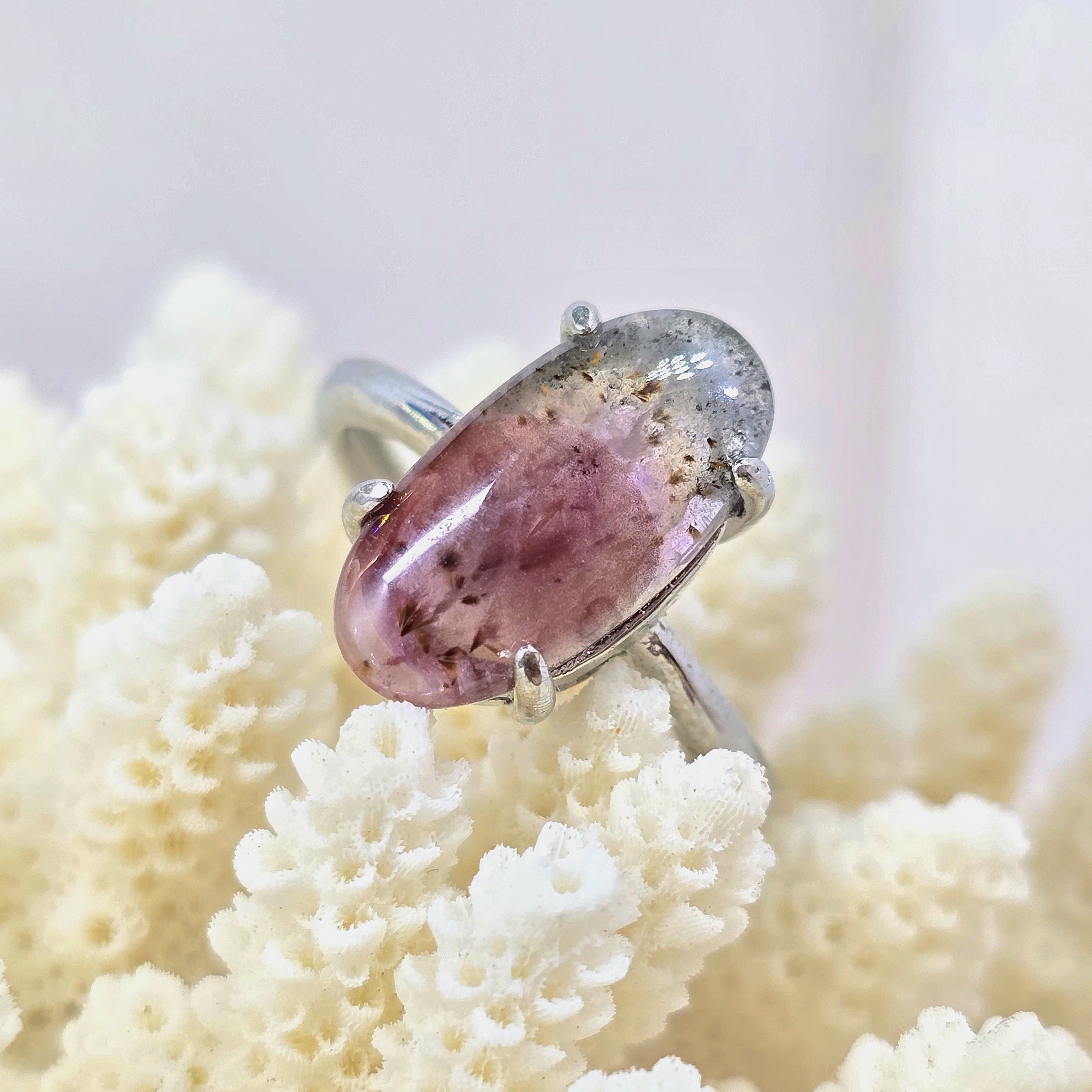 Nhẫn Đá Auralite 23 Khung Bạc S925 Freesize