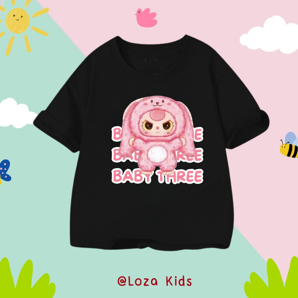 Áo thun bé gái in hình 'Baby three V3' - Loza Kids AT2915_thumbnail_1