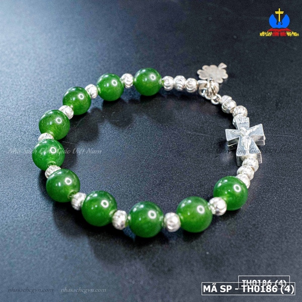 Lắc tay bạc đá ngọc bích