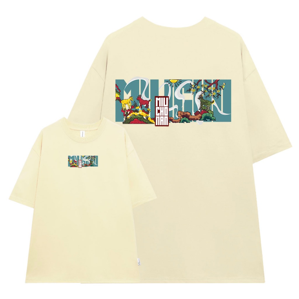 Áo thun nam form rộng 12 con giáp tuổi Mùi ( tuổi dê) ATD445 Miucho Man cotton cổ tròn ingraphic_thumbnail_6