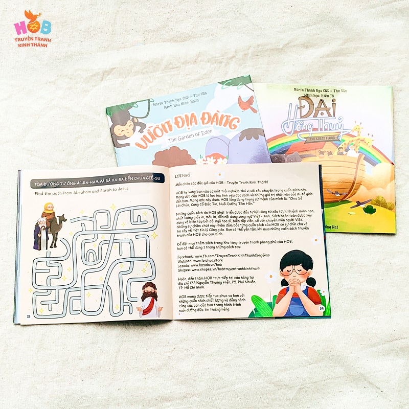 BỘ TRUYỆN TRANH CÔNG GIÁO CỰU ƯỚC - VƯỜN ĐỊA ĐÀNG, ĐẠI HỒNG THỦY, ÔNG ÁP-RA-HAM_thumbnail_3