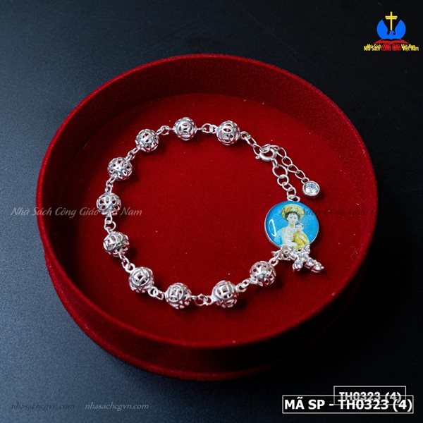 Lắc tay bi cầu Thánh giá + in hình Mẹ La Vang M67 ✔_thumbnail_1