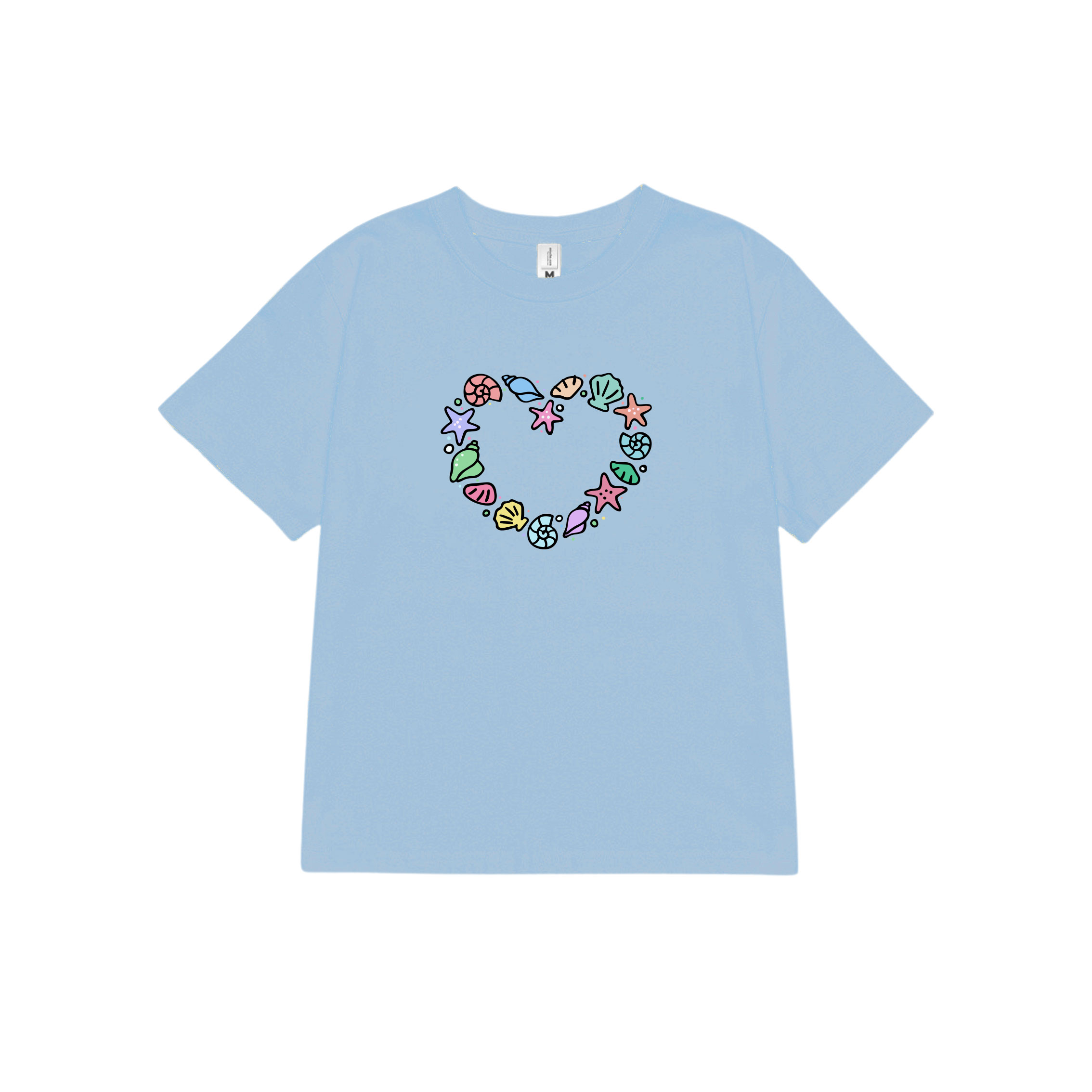 Áo thun baby tee mùa hè in trái tim xinh xắn ABD1024 Miucho tay ngắn Cổ tròn hotrend in artwork_thumbnail_11