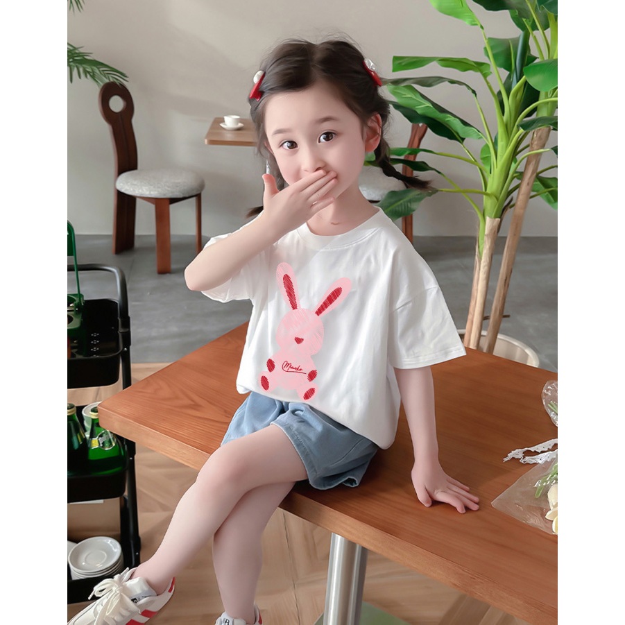 Áo thun cho bé gái form rộng AED1176 Miucho Kid tay ngắn cổ tròn in artwork_thumbnail_2