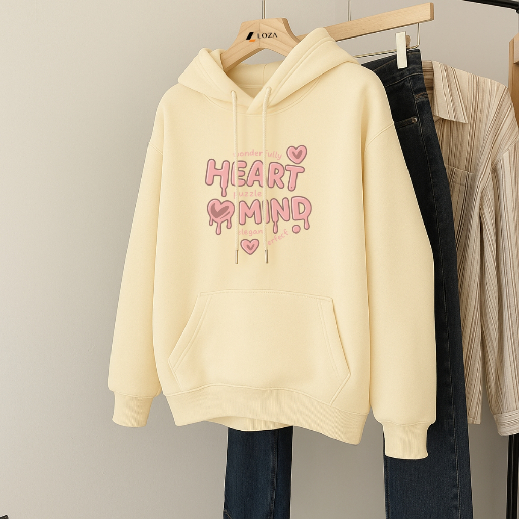 [Form Rộng] Áo hoodie nữ in chữ 