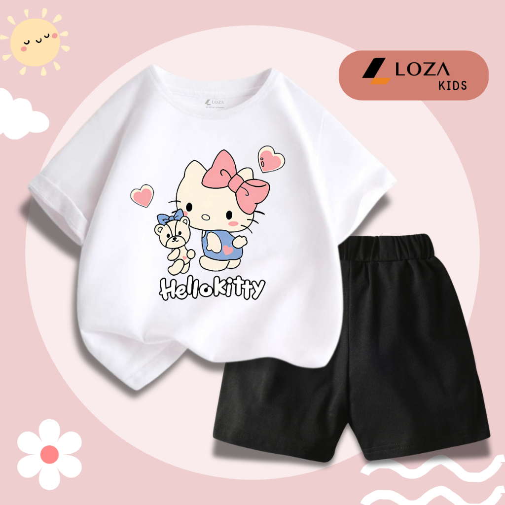 Bộ đồ bé gái in hình 'Hello Kitty' - Loza  Kids SB292_thumbnail_3