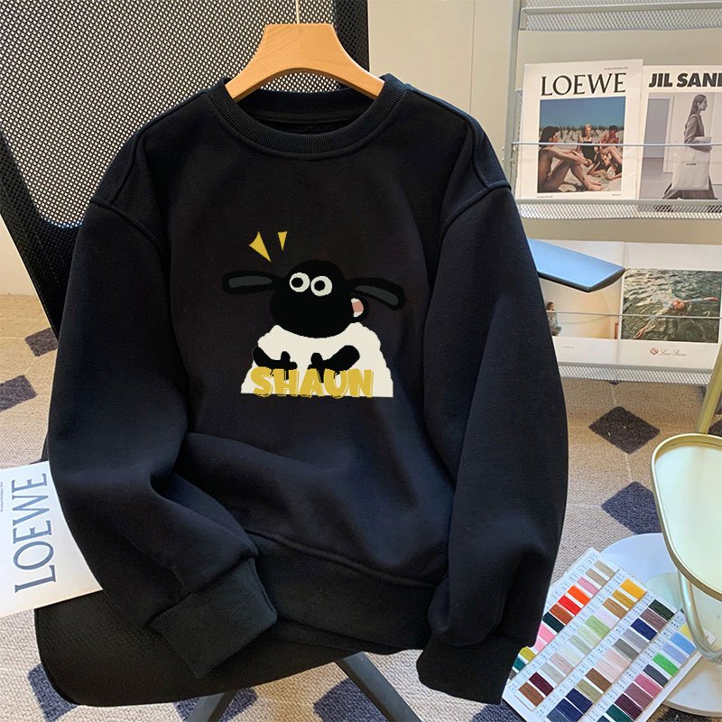 Áo sweater nữ dáng rộng dày - Áo nỉ thu đông unisex local brand -  Loza G0089_thumbnail_9