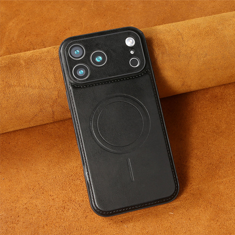 ỐP LƯNG IPHONE BẰNG DA CAO CẤP CÓ VÒNG TỪ TÍNH ẨN DÀNH CHO DOANH NHÂN_thumbnail_0