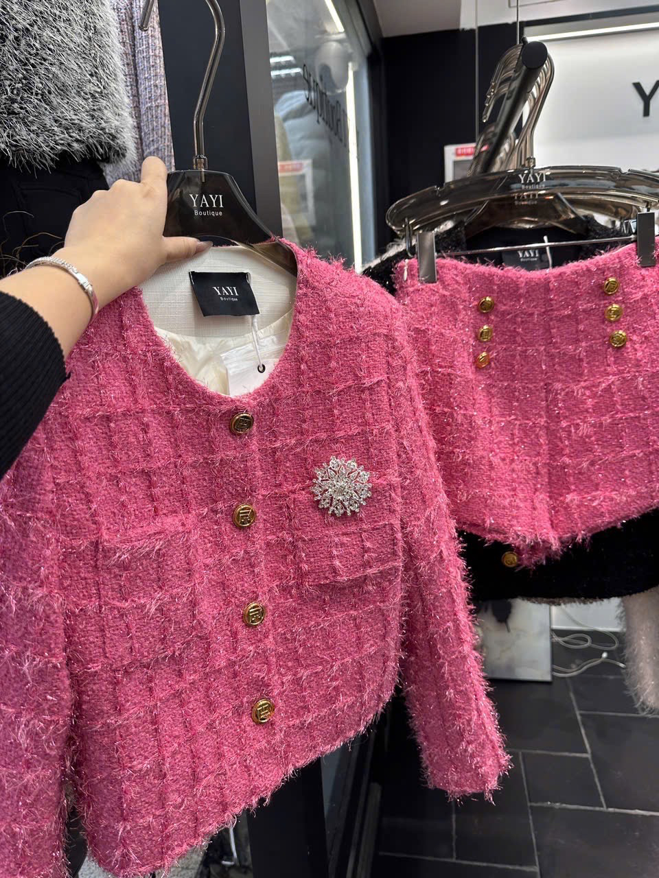 Set dạ lông kèm tag - K71