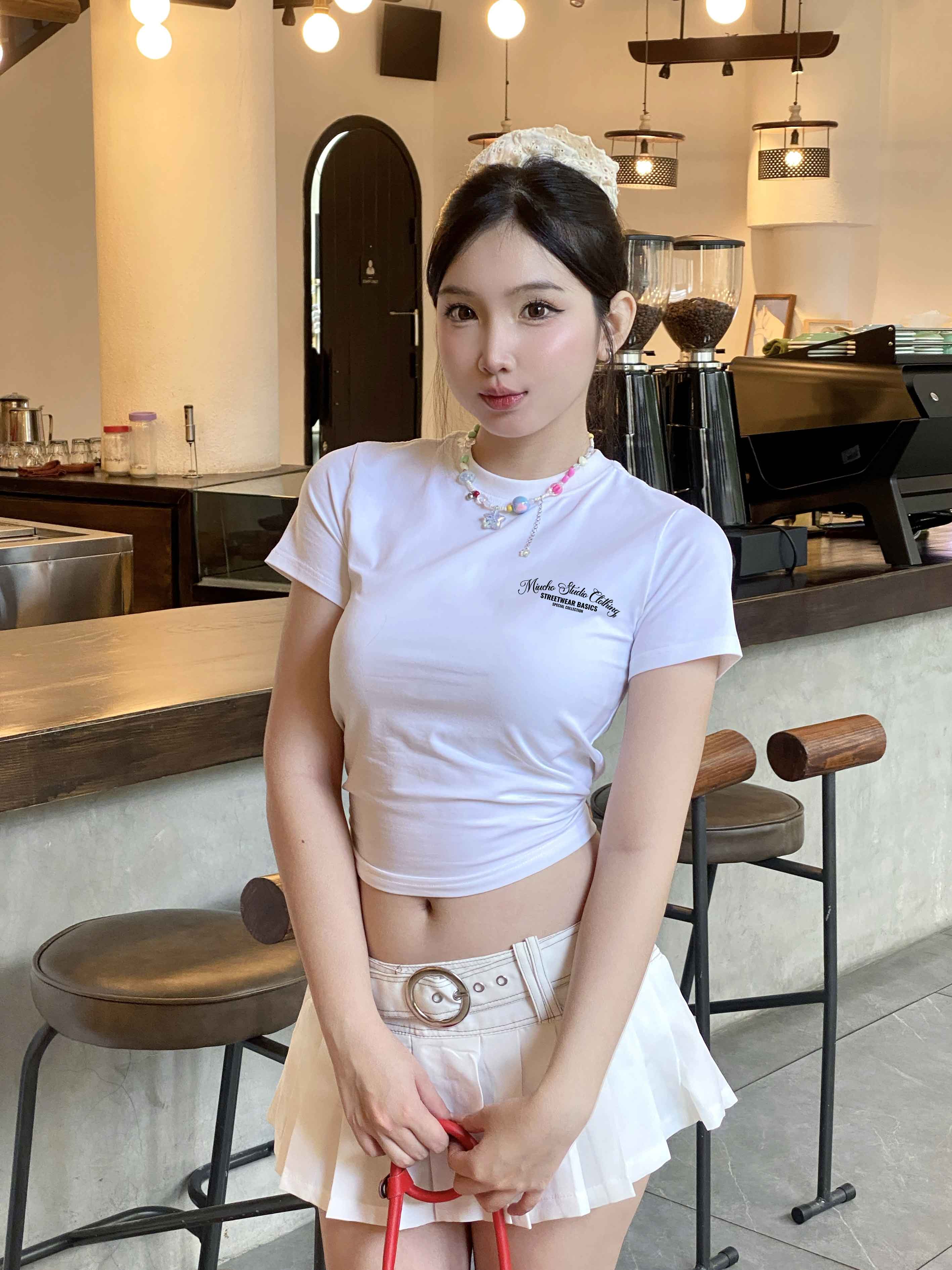 Áo baby tee ôm chất vải cotton co giãn 4 chiều thoáng mát ABD1694 Miucho in basic_thumbnail_3