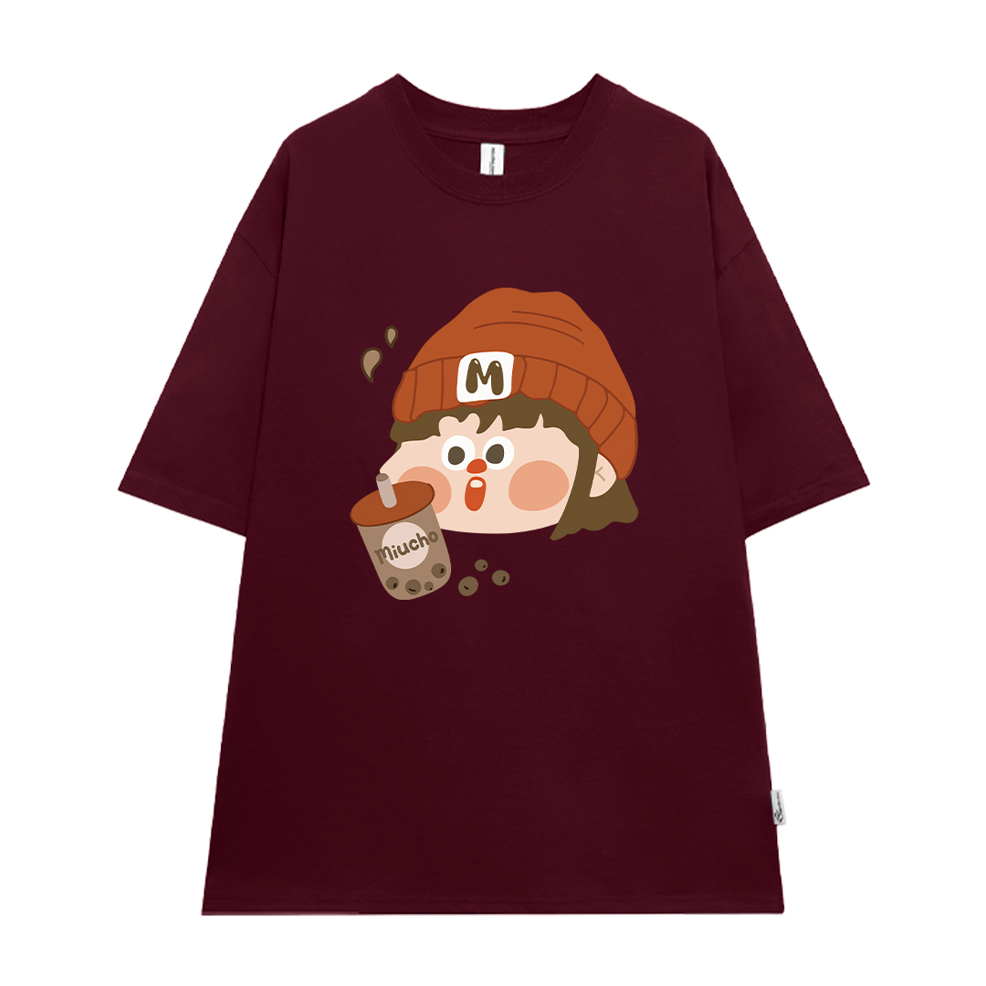 Áo thun couple cặp đôi dễ thương form rộng local brand ATD943 Miucho tay ngắn cổ tròn in mix_thumbnail_11