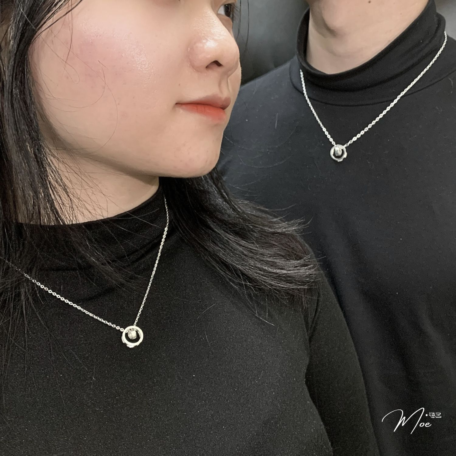 D221 - Dây chuyền đôi nhẫn lồng Forever Love_thumbnail_2