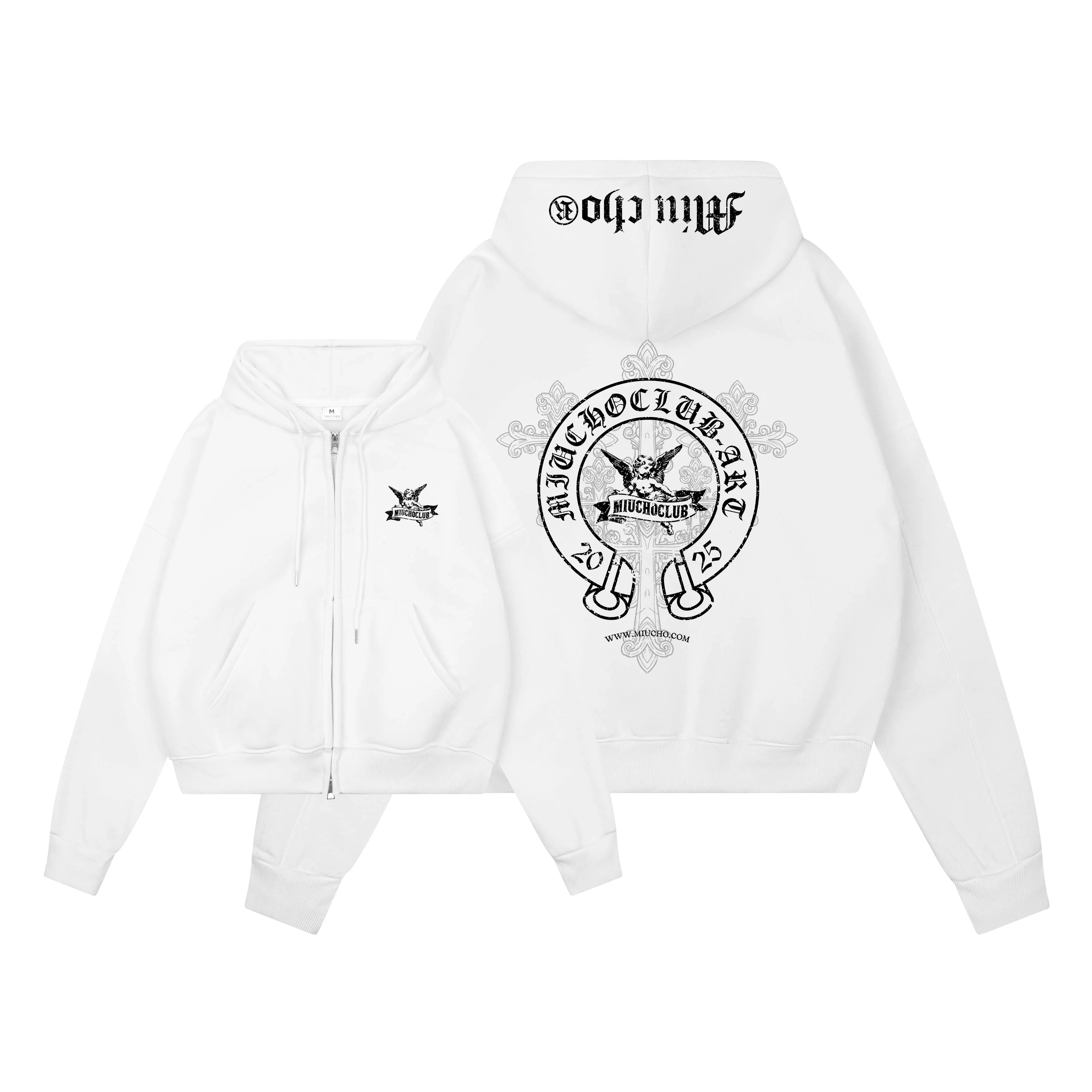 Áo hoodie zip form boxy street style 2578 Miucho chất vải nỉ bông mềm mại thoáng mát in mix_thumbnail_10