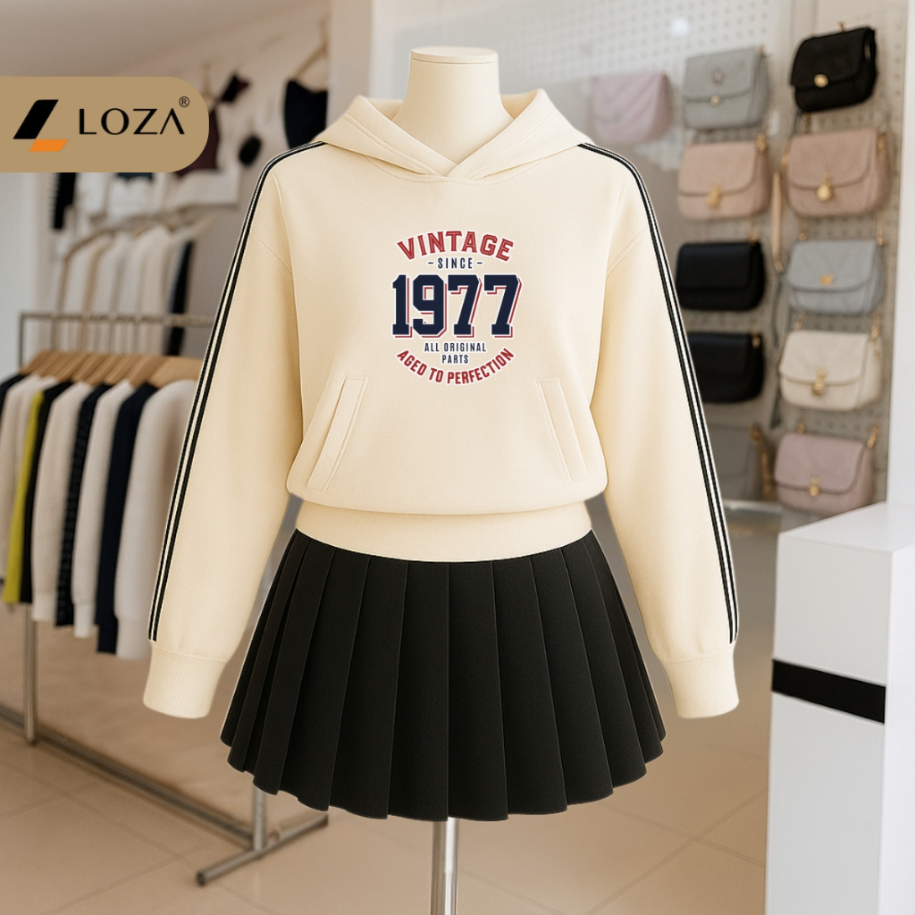 Áo Hoodie nữ dáng ngắn bo gấu in hình  nhiều mẫu - Loza G0433_thumbnail_1