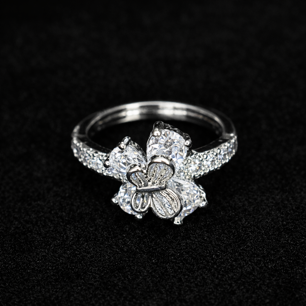 Khuyên vòng kiểu 2 bướm trắng size 10_thumbnail_3