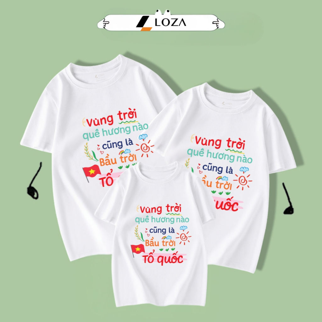 [Form rộng] Áo phông gia đình 'Vùng trời quê hương' 3-4-5 người - LOZA RT3176-AT3176_thumbnail_1